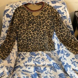 Cheers print sweater, and designed in tips on back, sleeves, and front